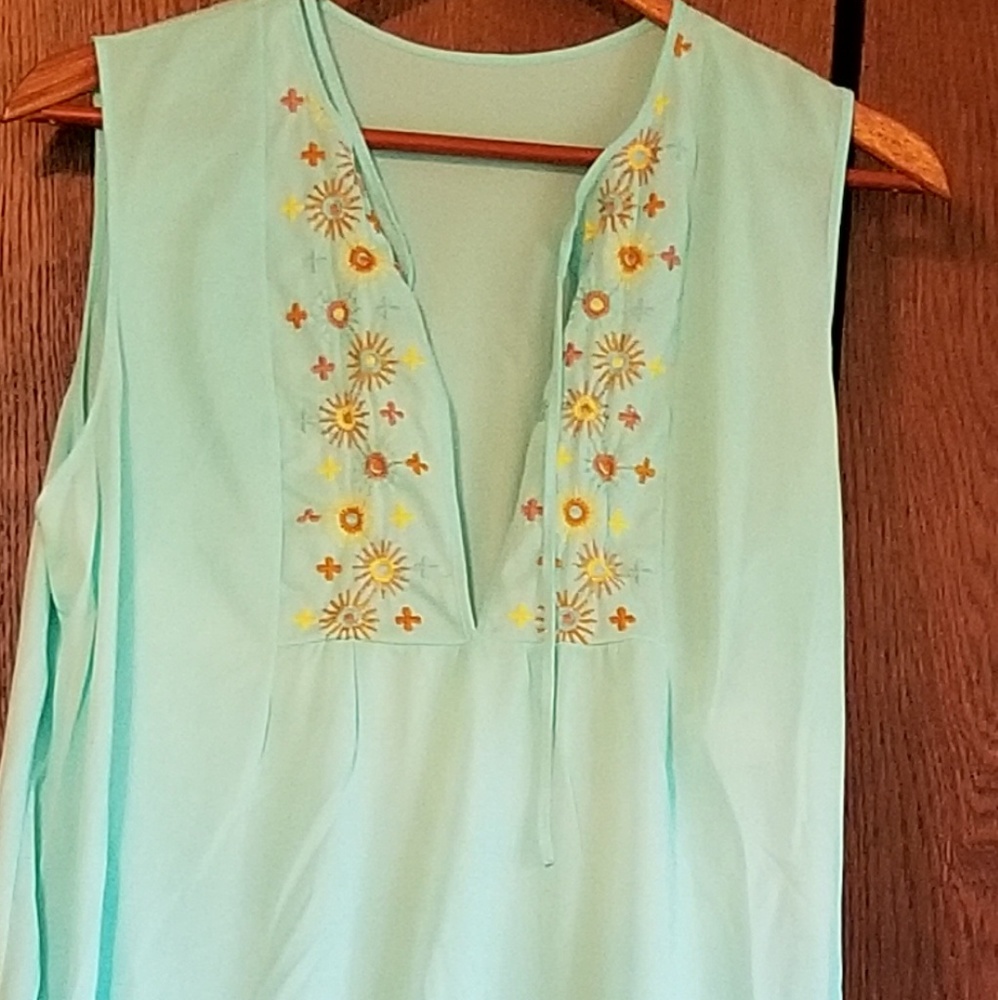 J C Penny blue long nightgown and robe